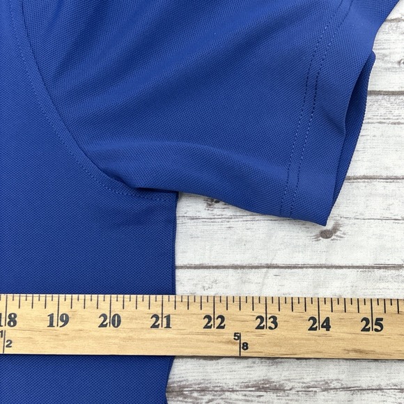 Cutter & Buck CB Golf Polo Shirt Modelo Beer Men's Medium Blue Performance - Picture 5 of 9